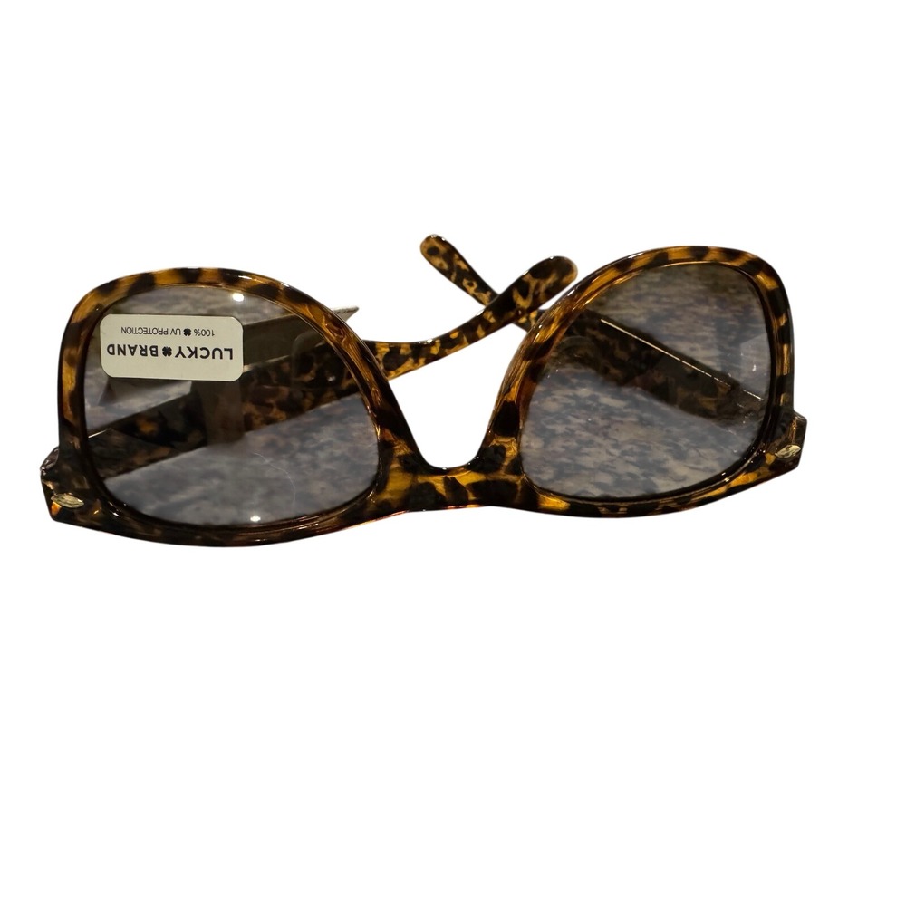 Lucky Brand Tortoise Square Sunglasses 100% UV Protection NWT